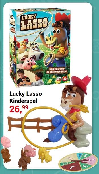 Aanbiedingen Lucky lasso kinderspel - Goliath - Geldig van 20/11/2022 tot 31/12/2022 bij Lobbes