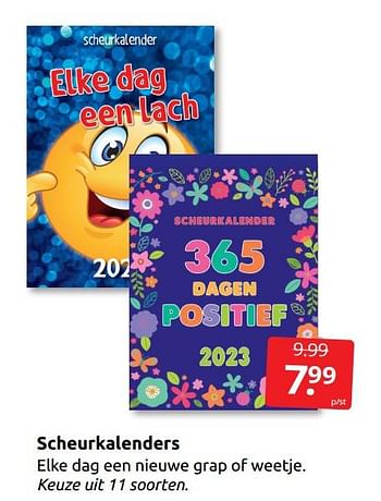 Aanbiedingen Scheurkalenders - Huismerk - Boekenvoordeel - Geldig van 17/12/2022 tot 26/12/2022 bij Boekenvoordeel