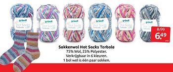 Aanbiedingen Sokkenwol hot socks torbole - Grundl - Geldig van 17/12/2022 tot 26/12/2022 bij Boekenvoordeel