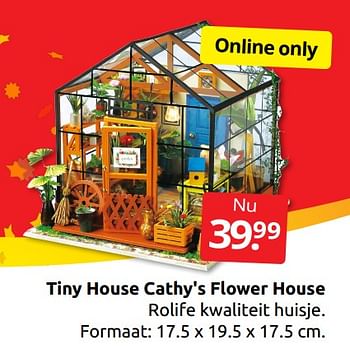 Aanbiedingen Tiny house cathy`s flower house - Huismerk - Boekenvoordeel - Geldig van 17/12/2022 tot 26/12/2022 bij Boekenvoordeel