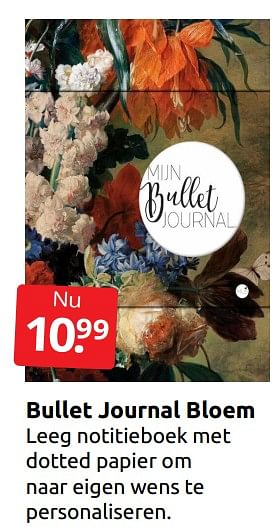 Aanbiedingen Bullet journal bloem - Huismerk - Boekenvoordeel - Geldig van 17/12/2022 tot 26/12/2022 bij Boekenvoordeel
