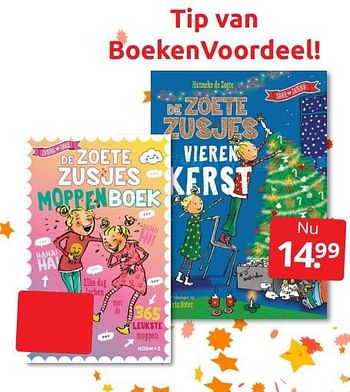 Aanbiedingen De zoete zusjes vieren kerst - Huismerk - Boekenvoordeel - Geldig van 17/12/2022 tot 26/12/2022 bij Boekenvoordeel
