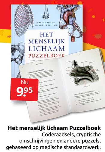Aanbiedingen Het menselijk lichaam puzzelboek - Huismerk - Boekenvoordeel - Geldig van 17/12/2022 tot 26/12/2022 bij Boekenvoordeel
