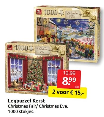 Aanbiedingen Legpuzzel kerst - King - Geldig van 17/12/2022 tot 26/12/2022 bij Boekenvoordeel