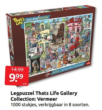 Aanbiedingen Legpuzzel thats life gallery collection: vermeer - Goliath - Geldig van 17/12/2022 tot 26/12/2022 bij Boekenvoordeel