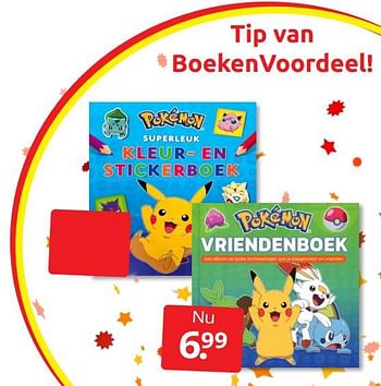 Aanbiedingen Pokemon vriendenboek - Huismerk - Boekenvoordeel - Geldig van 17/12/2022 tot 26/12/2022 bij Boekenvoordeel