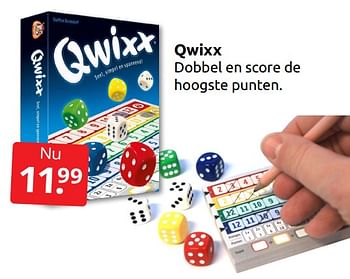 Aanbiedingen Qwixx - White Goblin Games - Geldig van 17/12/2022 tot 26/12/2022 bij Boekenvoordeel