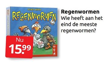 Aanbiedingen Regenwormen - 999games - Geldig van 17/12/2022 tot 26/12/2022 bij Boekenvoordeel