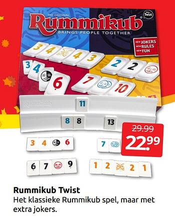 Aanbiedingen Rummikub twist - Goliath - Geldig van 17/12/2022 tot 26/12/2022 bij Boekenvoordeel