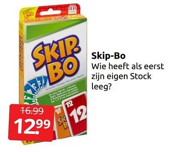 Aanbiedingen Skip-bo - Mattel - Geldig van 17/12/2022 tot 26/12/2022 bij Boekenvoordeel