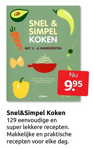 Aanbiedingen Snel+simpel koken - Huismerk - Boekenvoordeel - Geldig van 17/12/2022 tot 26/12/2022 bij Boekenvoordeel
