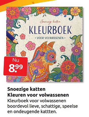Aanbiedingen Snoezige katten kleuren voor volwassenen - Huismerk - Boekenvoordeel - Geldig van 17/12/2022 tot 26/12/2022 bij Boekenvoordeel