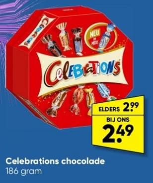 Aanbiedingen Celebrations chocolade - Celebrations - Geldig van 19/12/2022 tot 01/01/2023 bij Big Bazar