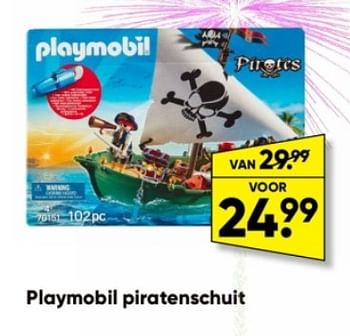 Aanbiedingen Playmobil piratenschuit - Playmobil - Geldig van 19/12/2022 tot 01/01/2023 bij Big Bazar