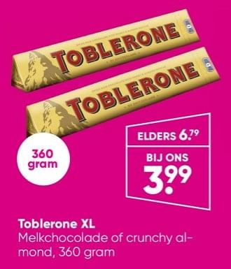 Aanbiedingen Toblerone xl - Toblerone - Geldig van 19/12/2022 tot 01/01/2023 bij Big Bazar