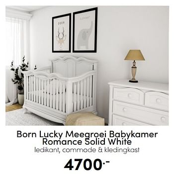 Aanbiedingen Born lucky meegroei babykamer romance solid white - Born Lucky - Geldig van 18/12/2022 tot 31/12/2022 bij Baby & Tiener Megastore