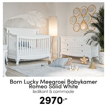 Aanbiedingen Born lucky meegroei babykamer romeo solid white - Born Lucky - Geldig van 18/12/2022 tot 31/12/2022 bij Baby & Tiener Megastore