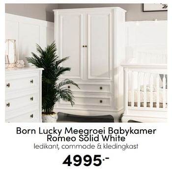 Aanbiedingen Born lucky meegroei babykamer romeo solid white - Born Lucky - Geldig van 18/12/2022 tot 31/12/2022 bij Baby & Tiener Megastore