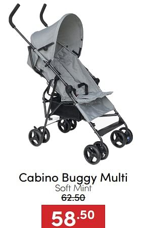 Aanbiedingen Cabino buggy multi soft mint - Cabino - Geldig van 18/12/2022 tot 31/12/2022 bij Baby & Tiener Megastore