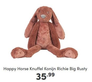 Aanbiedingen Happy horse knuffel konijn richie big rusty - Happy Horse - Geldig van 18/12/2022 tot 31/12/2022 bij Baby & Tiener Megastore