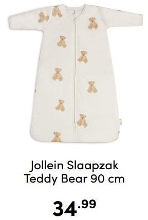 Aanbiedingen Jollein slaapzak teddy bear - Jollein - Geldig van 18/12/2022 tot 31/12/2022 bij Baby & Tiener Megastore