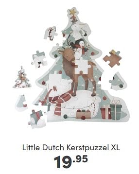 Aanbiedingen Little dutch kerstpuzzel xl - Little Dutch - Geldig van 18/12/2022 tot 31/12/2022 bij Baby & Tiener Megastore