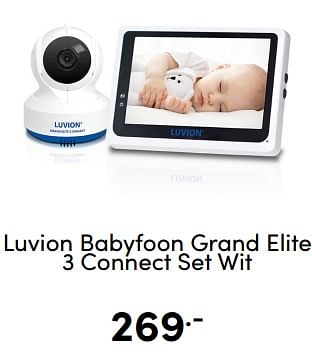 Aanbiedingen Luvion babyfoon grand elite 3 connect set wit - Luvion - Geldig van 18/12/2022 tot 31/12/2022 bij Baby & Tiener Megastore