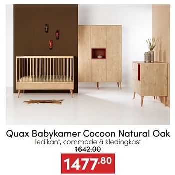 Aanbiedingen Quax babykamer cocoon natural oak - Quax - Geldig van 18/12/2022 tot 31/12/2022 bij Baby & Tiener Megastore