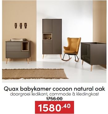 Aanbiedingen Quax babykamer cocoon natural oak - Quax - Geldig van 18/12/2022 tot 31/12/2022 bij Baby & Tiener Megastore