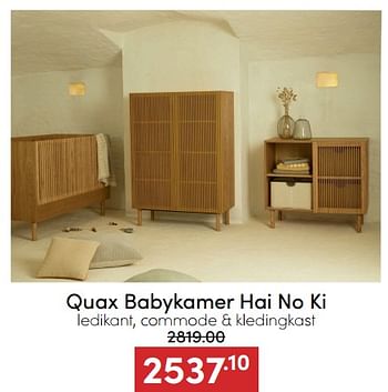 Aanbiedingen Quax babykamer hai no ki - Quax - Geldig van 18/12/2022 tot 31/12/2022 bij Baby & Tiener Megastore