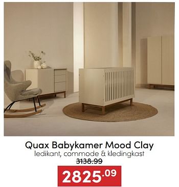 Aanbiedingen Quax babykamer mood clay - Quax - Geldig van 18/12/2022 tot 31/12/2022 bij Baby & Tiener Megastore