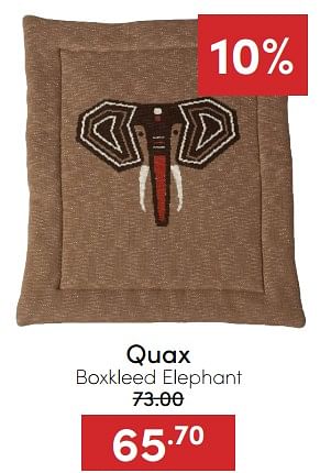 Aanbiedingen Quax boxkleed elephant - Quax - Geldig van 18/12/2022 tot 31/12/2022 bij Baby & Tiener Megastore