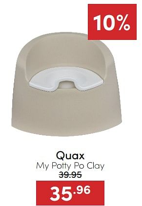 Aanbiedingen Quax my potty po clay - Quax - Geldig van 18/12/2022 tot 31/12/2022 bij Baby & Tiener Megastore