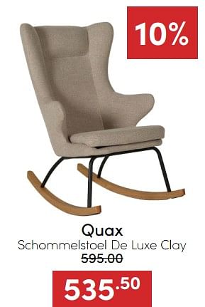 Aanbiedingen Quax schommelstoel de luxe clay - Quax - Geldig van 18/12/2022 tot 31/12/2022 bij Baby & Tiener Megastore