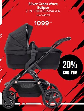 Aanbiedingen Silver cross wave eclipse 2 in 1 kinderwagen - Silver Cross - Geldig van 18/12/2022 tot 31/12/2022 bij Baby & Tiener Megastore