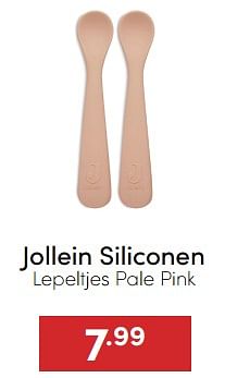 Aanbiedingen Jollein siliconen lepeltjes pale pink - Jollein - Geldig van 18/12/2022 tot 31/12/2022 bij Baby & Tiener Megastore