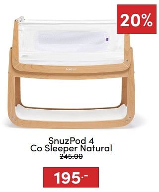 Aanbiedingen Snuzpod 4 co sleeper natural - Snuzpod - Geldig van 18/12/2022 tot 31/12/2022 bij Baby & Tiener Megastore