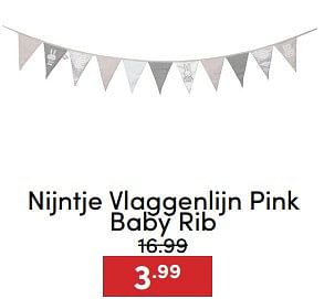 Aanbiedingen Nijntje vlaggenlijn pink baby rib - Nijntje - Geldig van 18/12/2022 tot 31/12/2022 bij Baby & Tiener Megastore