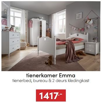 Aanbiedingen Tienerkamer emma - Huismerk - Baby &amp; Tiener Megastore - Geldig van 18/12/2022 tot 31/12/2022 bij Baby & Tiener Megastore
