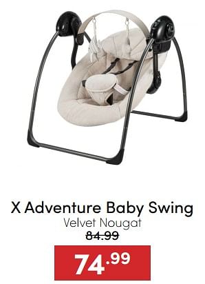 Aanbiedingen X adventure baby swing velvet nougat - Xadventure - Geldig van 18/12/2022 tot 31/12/2022 bij Baby & Tiener Megastore