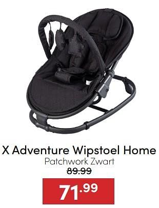 Aanbiedingen X adventure wipstoel home patchwork zwart - Xadventure - Geldig van 18/12/2022 tot 31/12/2022 bij Baby & Tiener Megastore