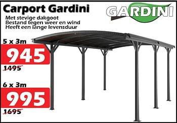 Aanbiedingen Carport gardini - Gardini - Geldig van 08/12/2022 tot 01/01/2023 bij Itek