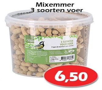 Aanbiedingen Mixemmer 3 soorten voer - Huismerk - Itek - Geldig van 08/12/2022 tot 01/01/2023 bij Itek