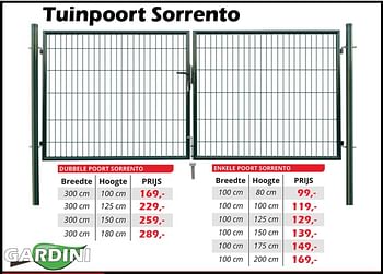 Aanbiedingen Tuinpoort sorrento - Gardini - Geldig van 08/12/2022 tot 01/01/2023 bij Itek