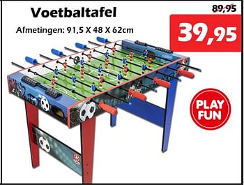 Aanbiedingen Voetbaltafel - Play Fun - Geldig van 08/12/2022 tot 01/01/2023 bij Itek