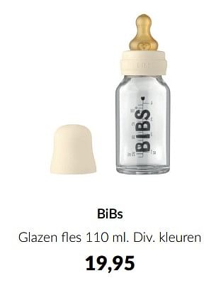 Aanbiedingen Bibs glazen fles - Bibs - Geldig van 13/12/2022 tot 16/01/2023 bij Babypark