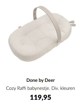 Aanbiedingen Done by deer cozy raffi babynestje - Done by Deer - Geldig van 13/12/2022 tot 16/01/2023 bij Babypark