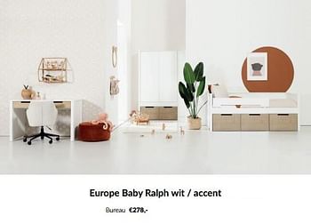 Aanbiedingen Europe baby ralph wit - accent bureau - Europe baby - Geldig van 13/12/2022 tot 16/01/2023 bij Babypark