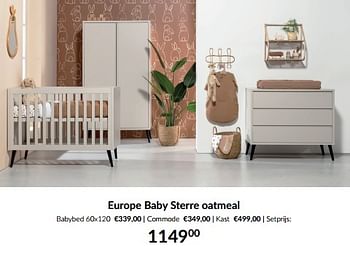 Aanbiedingen Europe baby sterre oatmeal - Europe baby - Geldig van 13/12/2022 tot 16/01/2023 bij Babypark