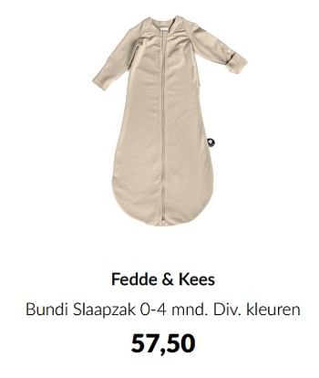 Aanbiedingen Fedde + kees bundi slaapzak - Fedde &amp; Kees - Geldig van 13/12/2022 tot 16/01/2023 bij Babypark